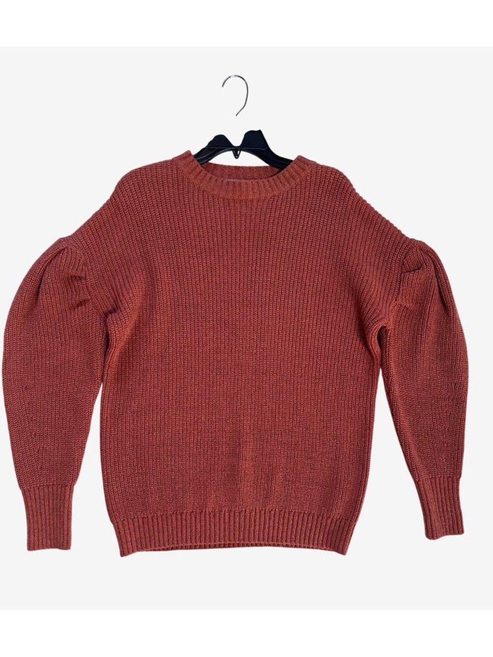 Endless Rose Rust Long Sleeve Pullover Sweater Ribbed Knit S